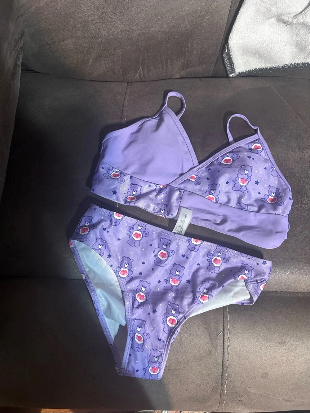 Care Bears Purple Girls' Printed Bikini Set